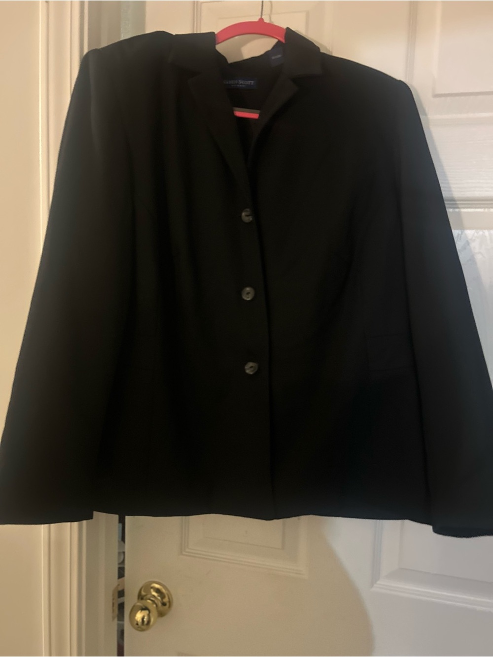 Karen Scott Classic Black Single Breasted Blazer Jacket